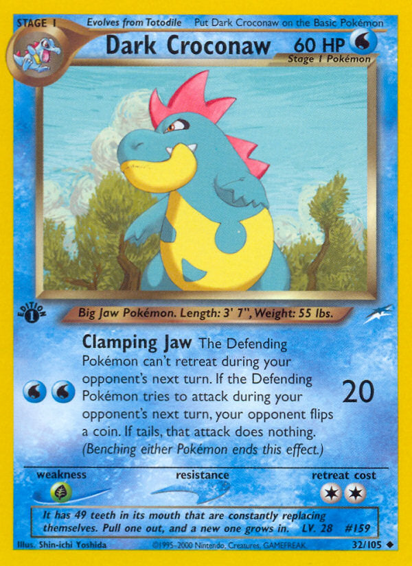 Neo Destiny Dark Croconaw #32/105 first edition